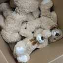 12 Pack Teddy Bears Bulk 13.5 inch Small Teddy Bear Stuffed Bears for Baby Shower Centerpiece Decorations for Christmas Valentine's Mother's Day for Kids or Adults (12 Light Brown)