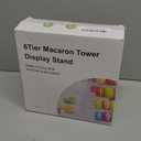 6 Tiers Round Macaron Tower Stand Plastic Transparent Cake Stand Macaron Display Rack Desserts Cupcake Holder Platter for Baby Shower, Birthday Party, Wedding, Party Decor