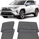 ZATOOTO Car Window Shades for Toyota RAV4 2019-2024, UV & Glare Protection, Bug & Mosquito Barrier, Cools Interior, Easy Install