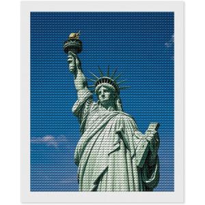 JTKBNVM Statue of Liberty 5D Diamond Painting Kits for Adults Beginners Diamond Art Kit DIY Round Full Drill Diamond Dots Paintings Gem Art Kits and DIY Crafts for Home Wall Decor 16"x20" (style)