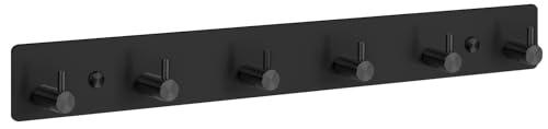 Yundoza Coat Rack Wall Mount,Coat Hooks Hanging for Robes Towels Keys Hats Bags (Black)