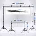 EMART Backdrop Stand 10x8.5FT Adjustable Back Drop Stand for Party Events