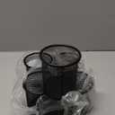 QYH Mesh Pen Cup Metal Pencil Holder for Desk 6 Packs Black Pen Organizer Office 3.54x3.93 Inch