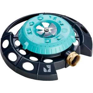 Spot Watering Sprinkler 400001, Decorative Turret Style, Adjustable to 9 Spray Patterns on Metal Base by New England Garden Tools