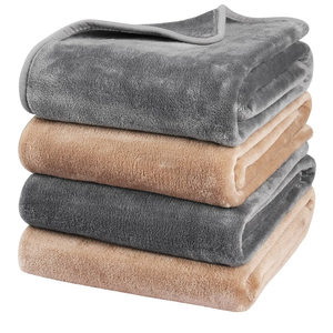 Onarway Dog Blanket Washable for Puppy: 4 Packs Dog Blankets 28”x20” - Fluffy Soft Small Throw for Cat Puppy Kitten Dogs - Fleece Pet Blankets for Bed Sofa Car and Indoor - Grey and Khaki