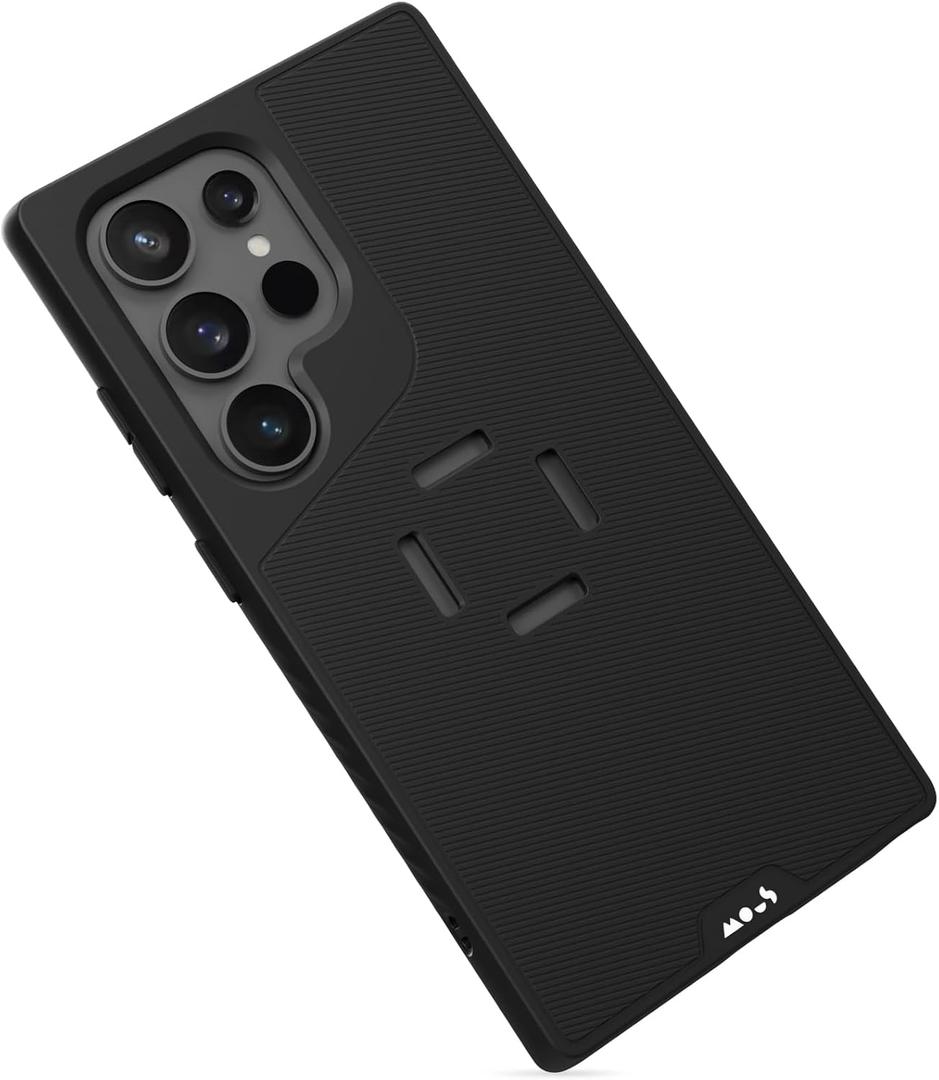 Mous - IntraLock Phone Case for Samsung S24 Ultra - MagSafe Compatible with IntraLock Technology for Mechanical Mounting Black