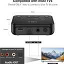 [Upgraded] 1Mii Bluetooth 5.3 Transmitter for TV to 2 Wireless Headphones/Speakers, 100ft Long Range Bluetooth Adapter for TV w/Volume Control, Optical/USB/AUX/RCA Audio Inputs, aptX Adaptive & HD