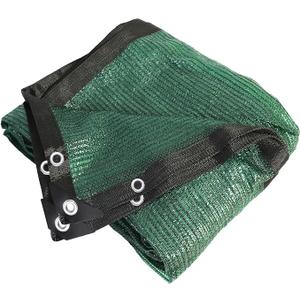 70% 6.5 ft X 6 ft Green Shade Cloth Taped Edge with Grommets for Outdoor Plant Cover Patio Tomatoes Barn Kennel Greenhouse