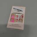 24Pcs French Toe Nail Press ons Pink Fake Toe Nails for Women Short Square Fake Toenail with Colorful French Tip Design Glue on Toe Nail Acrylic Nails Summer Glossy Toenail Press on Nails