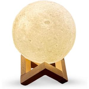MK RGB MOON LAMP W/WOOD STAND & REMOTE