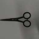 Ontaki Mustache Scissors for Men - 5-Inch, Black - German High-Carbon Steel Bevel-Edge for Precision - Beard Trimming Scissors - Includes Grooming Kit with Mustache & Beard Combs & Carrying Pouch