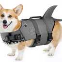 Petacc Dog Life Jacket - Looks Like a Great White Shark 