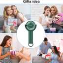 2 x 2 IN 1 Portable Mini Handheld Fan with Keychain Stand, Personal Powerful Cooling Fan, Small Battery Operated Table Fan, Quiet Hand Fan, USB Rechargeable, Birthday Gifts for Women (Dark green)