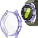 Wugongyan Case for Samsung Galaxy Watch 7 40mm Screen Protector Flexible Soft TPU All-Around Protective Face Cover for Galaxy Watch 7 Accessories(Lavender, 40mm)