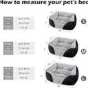 INVENHO Large Dog Bed Rectangle Washable Orthopedic Soft Calming Sleeping Durable Pet Cuddler with Anti-Slip Bottom