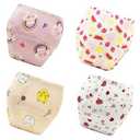 Upairy Training Pants for Girls Boys, Toddler Potty Training Underwear, Leakproof Reusable Kid Confident Panties, Children's Potty Underwear 100% Cotton for 2T-6T(4PCS, M)