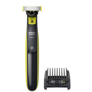 Norelco Philips OneBlade 360 Hybrid Face, Electric Beard Trimmer and Shaver, with 360 Blade Technology, 1x 360 Blade for Face, 5in1 Adjustable Comb, Model QP2724/90 (Black & Lime Green)