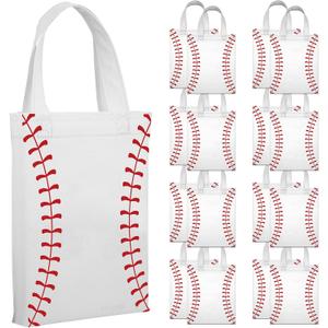 Ferraycle 24 Pcs Baseball Party Favor Bags with Handles Baseball Goodie Candy Treat Gift Bags for Birthday Sports Theme Party Supplies