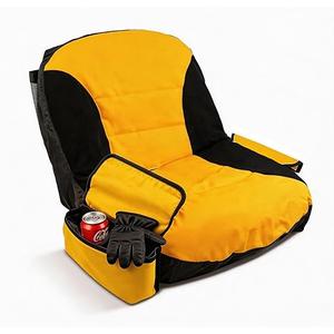 Lawn Mower Seat Cover, Weatherproof Anti-Slip Tractor Seat Cover, Universal Fit for John Deere, Craftsman, Cub Cadet,Kubota Riding Mower(M,Black&Yellow)
