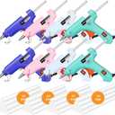 Mini Hot Glue Gun, 8 Pack Hot Glue Guns for Crafts with 40 Sticks Melt Glue Gun, Small Hot Melt Gun Set Arts Craft School DIY Arts Class Projects Home Quick Repairs