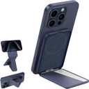 Compatible With Magsafe Wallet For iPhone 17/16/15/14/13/12 Series, Versatile Phone Stand, Card Holder Phone Grip, Strong Magnetic Strength, Lightweight Tripod Stand, Blue