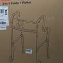 Walkers for Seniors, Folding Walker, Narrow Walkers for Small Spaces, Standard Walker Height Adjustable, Front Wheeled Rolling Walker, Upright Mobility Aid for Seniors and Handicap, Up to 300 Pounds