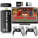 Huqjot Retro Gaming Console Stick with 20000+ Classic Games, 4K HDMI Plug and Play, Dual 2.4GHz Wireless Controllers, 23 Built-in Emulators (64GB)