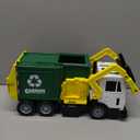 JOYIN Large Friction Powered Garbage Truck Toy Set, Includes Dumpster, Trash Bins, and Learning Cards for Kids, Boy Toys Birthday Gift for Boys Girls Kids Toddler Gift of Easter Basket Stuffers (Green)