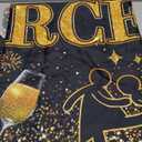 72x43inch I'm Officaially A Divorcee Backdrop Glitter Black and Gold Balloons Champagne Photography Background Adults Farewell Party Decorations Photo Props