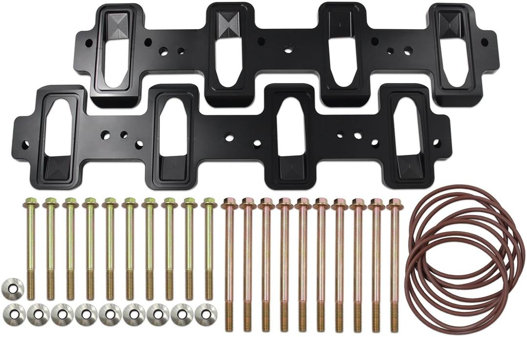 Rectangle Billet Intake Manifold Adapter Plates Compatible with LS1 Cathedral Port Cylinder Head to LS3 LSA ZL1 CTS-V Rectangle Billet Intake Manifold Adapter Plates Compatible with LS1 Cathedral Port Cylinder Head to LS3 LSA ZL1 CTS-V