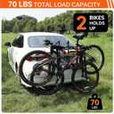 Sports Deluxe 2-Bike Trunk Mount Rack, Model SY-Trunk-BR, Black + Orange up to 70lbs Load (Trunk Bike Rack)