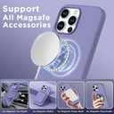 Magnetic for iPhone 16 Pro Case, Compatible with Magsafe, Suction Cup Phone Mount, 2 Screen Protectors - Camera Protector, Silicone Shockproof Protective Phone Cover 6.3", Lavender