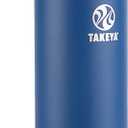 Takeya Originals 24 oz Vacuum Insulated Stainless Steel Water Bottle with Spout Lid, Navy