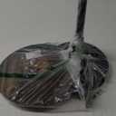 Round Side End Table for Small Spaces, Pedestal Style Martini Drink Side Table in Living Room, Bedroom, Dormitory, Rustic Brown and Black ET30BR