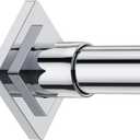 Chrome Shower Curtain Rod Spring Tension 30 to 80 Inch,1 Inch Diameter Adjustable Shower Rods for Bathroom, No Drilling