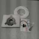 R5 and 6 Recessed Can Light Conversion Kit, Fixture Upgrade, Pendant & Hanging Light, Ceiling Fan Compatible, 7 Inch Flat Steel Ceiling Medallion, White Finish