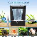 Turtle Tank Filter Aquarium Filter Power Adjustable 20-75 Gal. 290GPH Large Internal Filter 3-Stage Waterfall Bio-Filtration Low Water Level for Freshwater Saltwater Fish Tank Reptile Shrimp Frog