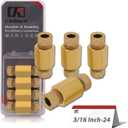 24 PCS 3/16" Brake Line Fittings Kit - 24 Threads Assortment for 3/16" Tube - Includes 8 PCS Unions, 16 PCS Nuts