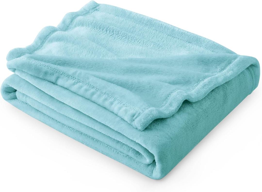 Bedsure Fleece Throw Blanket for Couch River Blue - Lightweight Plush Fuzzy Cozy Soft Blankets and Throws for Sofa, 50x70 inches (Throw XL (50" x 70"))