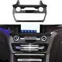 Korlot Carbon Fiber Style Center Console Air Conditioning Switch Panel Cover Trim Accessories for 2020-2024 Ford Explorer