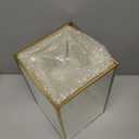 Hewory Glass Hurricane Candle Holder Set of 18, Gold Large Hurricane Centerpiece for Table, Tall Floor Square Pillar Candle Holders Lantern Set for Wedding, Anniversary, Party, Fireplace, Dining Room