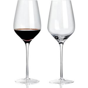 ACHEER Long Stem Crystal Bordeaux Red Wine Glasses Set of 2,Large 20 Oz, Hand Blown,Lead-Free, Clear, Crystal Wine Glass, Gift Box,-Perfect present for any Occasion,Gift for Men,Women