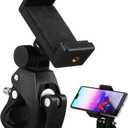 DOITOOL Mic Stand Phone Holder for Mic Stand, Music Stand and Drums, All Smartphones, 180 Adjustable Mic Microphone Stand Smartphone Mount, 8.50X6.00X3.10CM