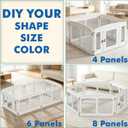 Clear Puppy Playpen Indoor - Ideal for Small & Toy Dogs - Height 24 Inch, 4 Panels, Black