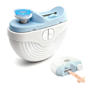 TdulxiaElectric Nail Clipper, 3 Speeds Automatic Nail Clipper for Thin & Thick Nail with 2-in-1 Grinding Heads, LED Light & Nail Scraps Storage, Electric Nail Trimmer for Adults,Seniors and Kids (Blue)