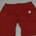 Gymreapers Seamless Shorts Infinity High Waist Biker Workout Scrunch Shorts for Women Athletic Gym Running Pilates Yoga Sport Short (Bloodshot Red), Size Medium