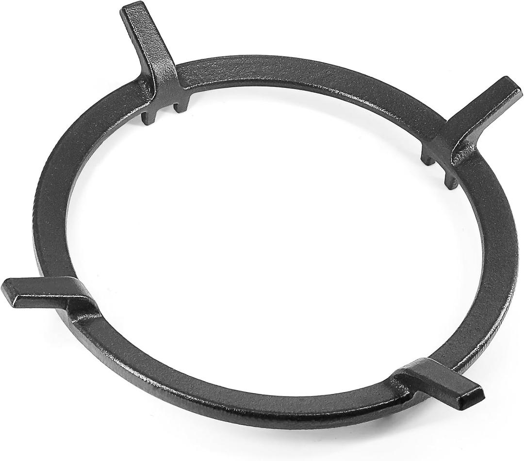 Hiorucet W10216179 Cast Iron Wok Ring, Wok Support Ring for Gas Stove GE, KitchenAid, Kenmore, Jenn-Air, Whirpool Gas Range Parts, Non Slip Wok Burner Rings Pan Stand Round Rack Holder Accessories.