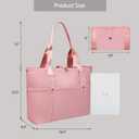 Foldable Travel Duffle Bag for Women, Gym Tote With Zipper Top Handle Handbag Large Shoulder Bag (Pink)