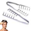 2 x 2PCS Texture Comb, Wide Tooth Styling Comb, Roots Volume Tool, Men Pompadour Hairstyling Combs, Bangs Seam Grooming Accessory for Woman, for Barber Hairdressing Hair Pick Combs