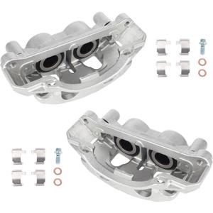 KUSATEC 18B5303 18B5302 Front Disc Brake Caliper with Bracket fit for Chevy Silverado GMC Sierra 2500/3500 HD 2011-2019; Suburban 2016-2019/3500 HD 2018-2019, Both Driver Passenger Side